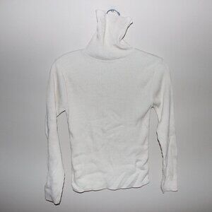 FREE*❤️Whisper off-white ladies turtleneck sweater 100% cotton USA made